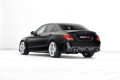 Cars brabus mercedes amg c63 s black Desk Mat Stitched