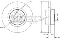 2X Tomex Brakes Tx 72-83 Bremsscheibe FüR Toyota