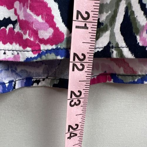Loft Tank Top Women's Pink Purple Ikat Smocked Peplum Cami Cottage Core size XS - Picture 5 of 9