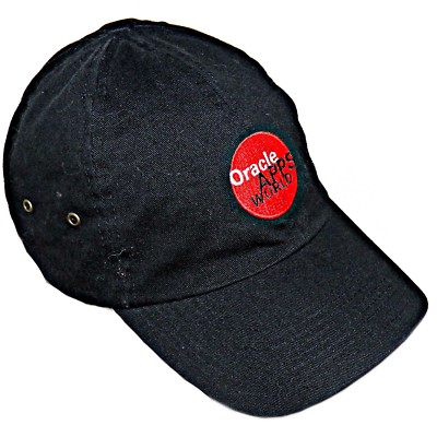 Oracle Apps World San Diego Sun Microsystems Black Baseball Golf Hat Cap 