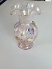 Antique Fenton Carnival Glass Hand Painted D. Wright  Excellent Condition