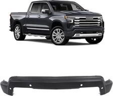  Front Bumper Face Bar For 2022-2024 Chevy Silverado 1500 W/Sensor Holes Black