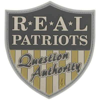 Maxpedition Real Patrioten Frage Behörde Moral Patch 3D Rubber Badge Arid