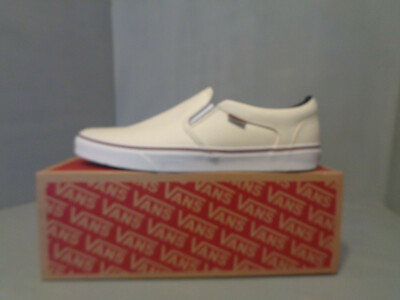  Vans Asher Men's Skate Shoes S/O NIB NEW Off White/Ivory Sizes Think Boat COMFY