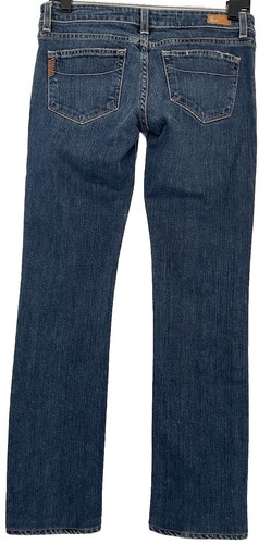 Paige Women’s Size 27 Blue Heights Skinny Straight Leg Stretch Blue Denim Jeans - Picture 2 of 17