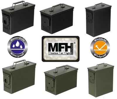 US Munitionskiste Metall Ammo Box Outdoor Metallkiste Werkzeugkiste Angelbox NEU
