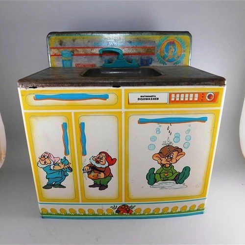 Vintage Wolverine Disney Snow White Seven Dwarfs Tin Litho Play Sink