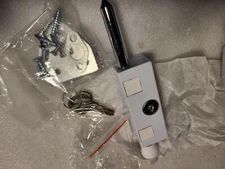 Emtek White Keyed Patio Door Floor Dead Bolt 6" #206016