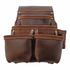 TradeSmith TS5212- 5 Pocket Top Gain Leather Tool Pouch