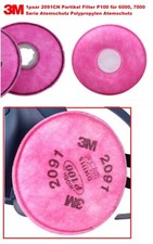 3M 2091CN Particulate Filter P100 for 6000, 7000 Series Respirator Polypropylene Breath