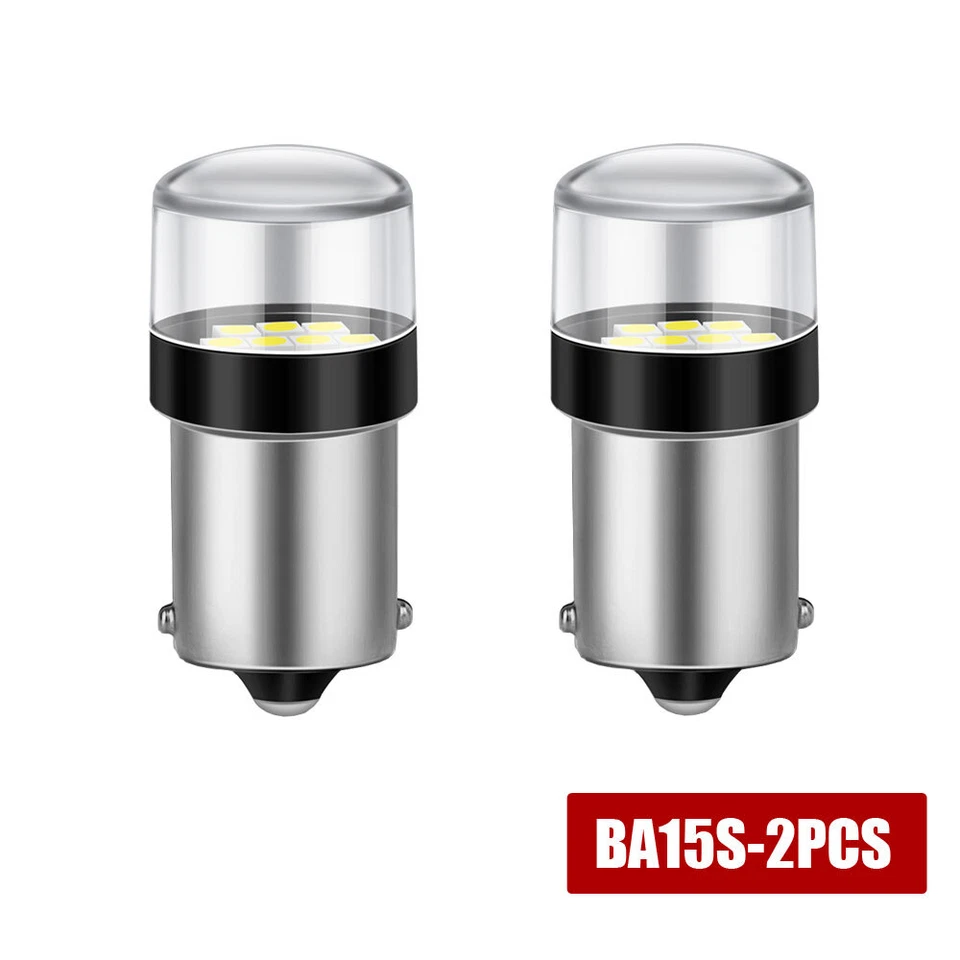 2pcs Car LED P21W 1156 BA15S 180 Turn Signal Lights Bulbs Auto Reverse Lamp 12V - Image 4 of 4