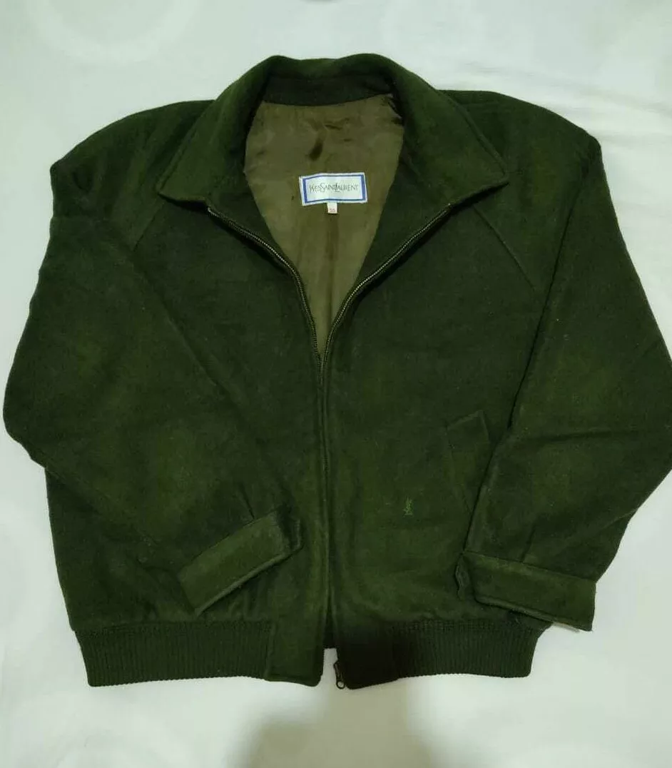 YVES Saint Laurent YSL Mens ORIGINAL Wool Bomber Jacket