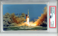 SIGNED FRED HAISE PSA DNA COA AUTOGRAPHED APOLLO 13 LAUNCH PHOTO ASTRONAUT