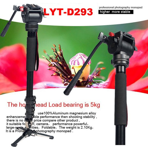 Professionelles strapazierfähiges Einbeinstativ Fluid Head Kit DV Videokamera Camcorder 72 Zoll - Bild 1 von 12