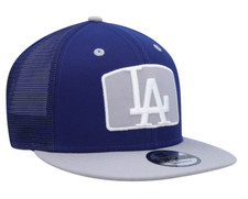 Men's New Era Royal/Gray Los Angeles Dodgers Logo Zoom Trucker 9FIFTY Snapback
