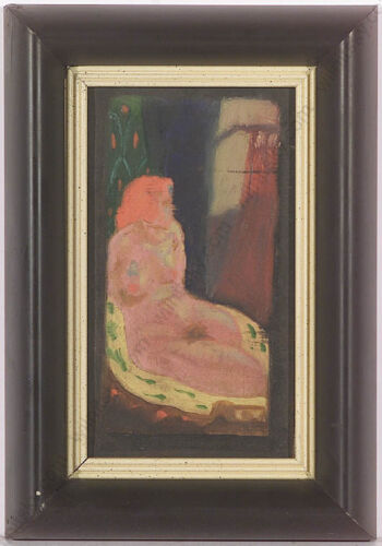"Erwin Stolz (1896-1987), "Esperando", pintura al óleo, aprox. 1925 - Imagen 1 de 2