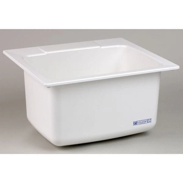 Fregadero utilitario Mustee 10, 13-3/4 pulgadas H, 25 pulgadas W, 22 pulgadas L, Drop-In, fibra de vidrio Smc, Foto 3 de 3