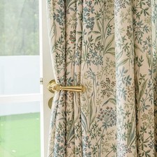 Floral Farmhouse Curtains Semi-Blackout Living 55"W x 84"L Pack of 1 Back Tab