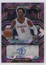 2021 Prizm Draft Picks College Penmanship Purple Ice 76/99 Joshua Primo Auto x5u