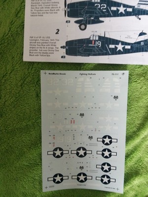 1/72 scale Grumman Hellcat decals - Areomaster