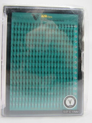 VavaLash 12D Pre-Made Volume Fans   320 Fans Tray   0.07 C Curl 17mm   Eyelash E