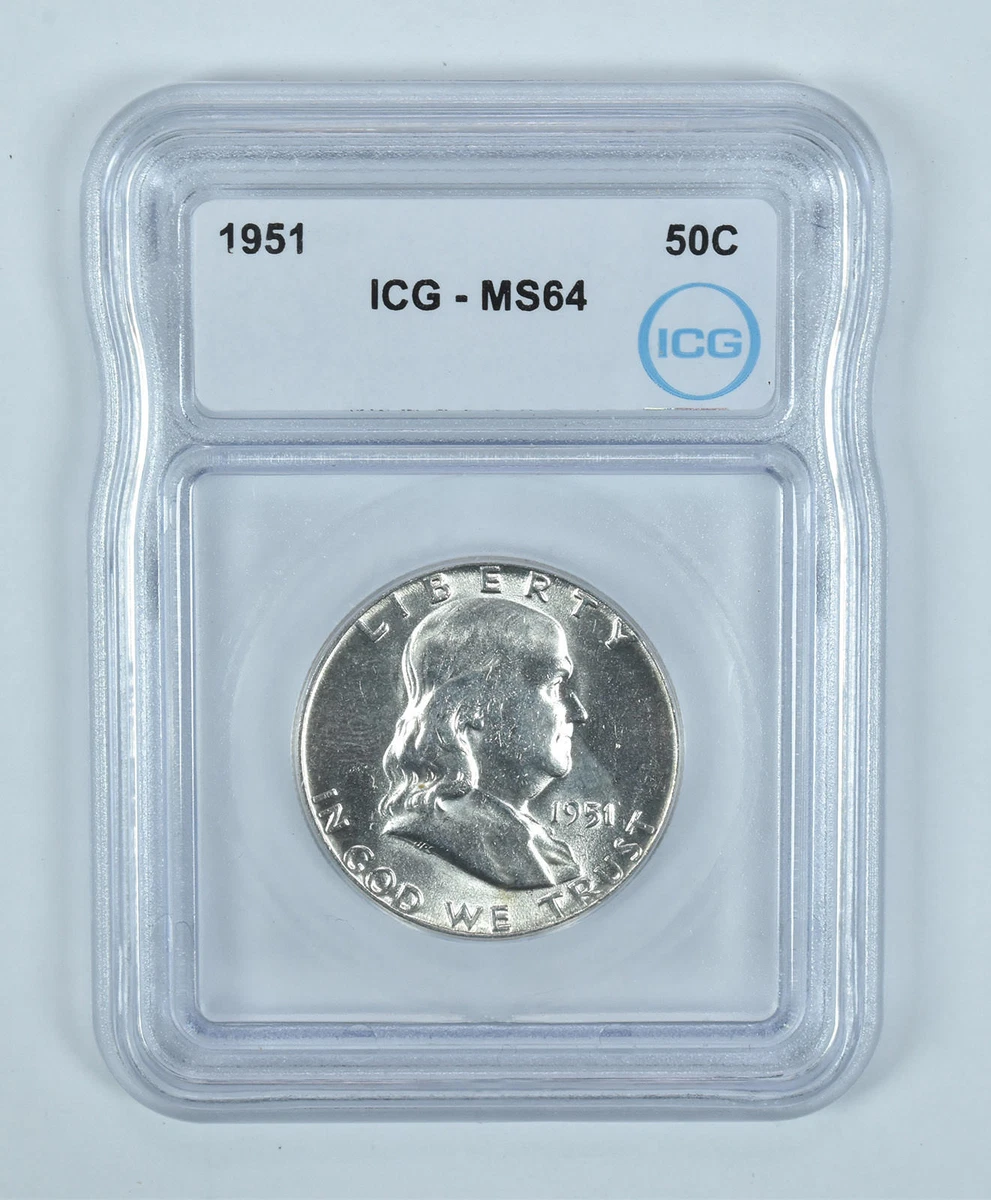 1951 Grade MS 64 Franklin Half Dollars (1948-1963) for sale | eBay
