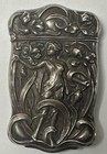 Antique Art Nouveau Sterling Silver Match Safe Vesta Case Lady Design WOW