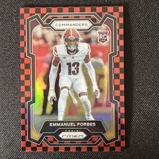 2023 Panini Prizm - Rookies Emmanuel Forbes #399 Black & Red Checker Prizm (RC)