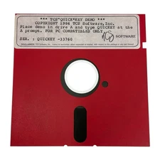Quick*Key Self-Running Demonstration 5.25” Floppy Diskette TCS Software Inc.
