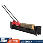 12 Ton Hydraulic Log Splitter Wood Cutter Manual Log Splitter w/ Built-in Wheel
