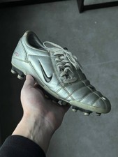 Nike Total 90 Plata OG 2005 Fútbol Fútbol Fútbol Zapatos Talla EE. UU. 8