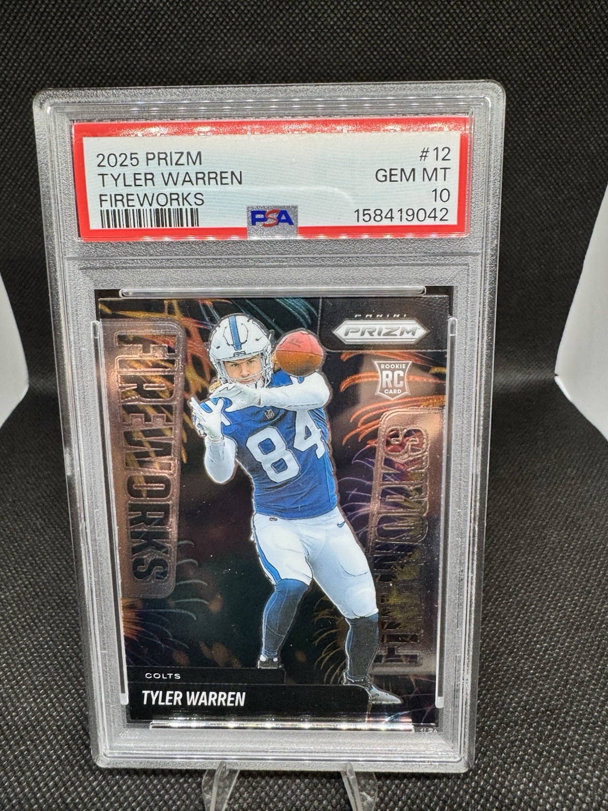 Tyler Warren Panini Prizm Fireworks #12 Base