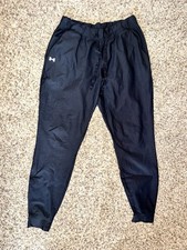 Under Armour Women's Black Jogger Pants Drawstring Elastic Waist Gym Size M
