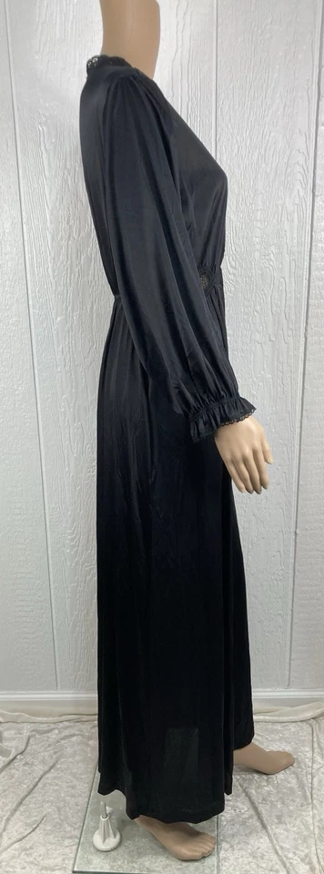 Vtg JC Penney Robe Nightgown Lingerie Black Lace Sexy Misses Large - Image 4 of 4