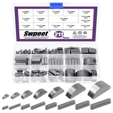 211Pcs Metric Woodruff Key Assortment Kit 15 Sizes Half Moon Keys for Mechanical