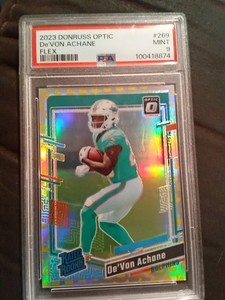 2023 Panini Donruss Optic - Rated Rookie De'Von Achane #269 Flex Prizm /149 (RC)