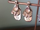 Vintage Monet Earrings Lot of 2-Silvertone Hoops w/ Crystals & Gold Tone C — photo 7