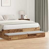 Bettschubladen Altholz 150 X 36,5 X 16,5 Cm Holzwerkstoff