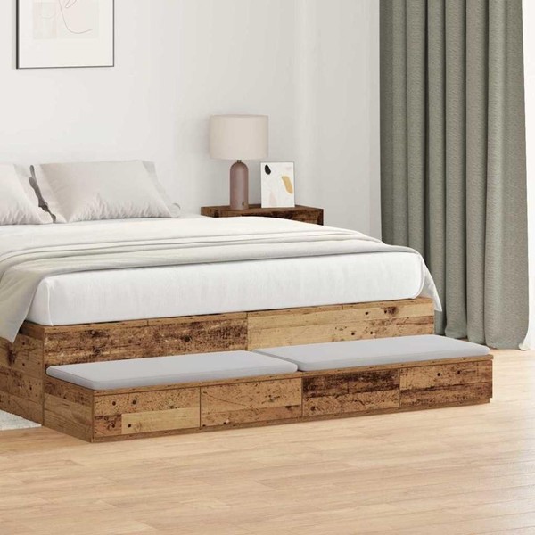 Bettschubladen Altholz 150 X 36,5 X 16,5 Cm Holzwerkstoff-image