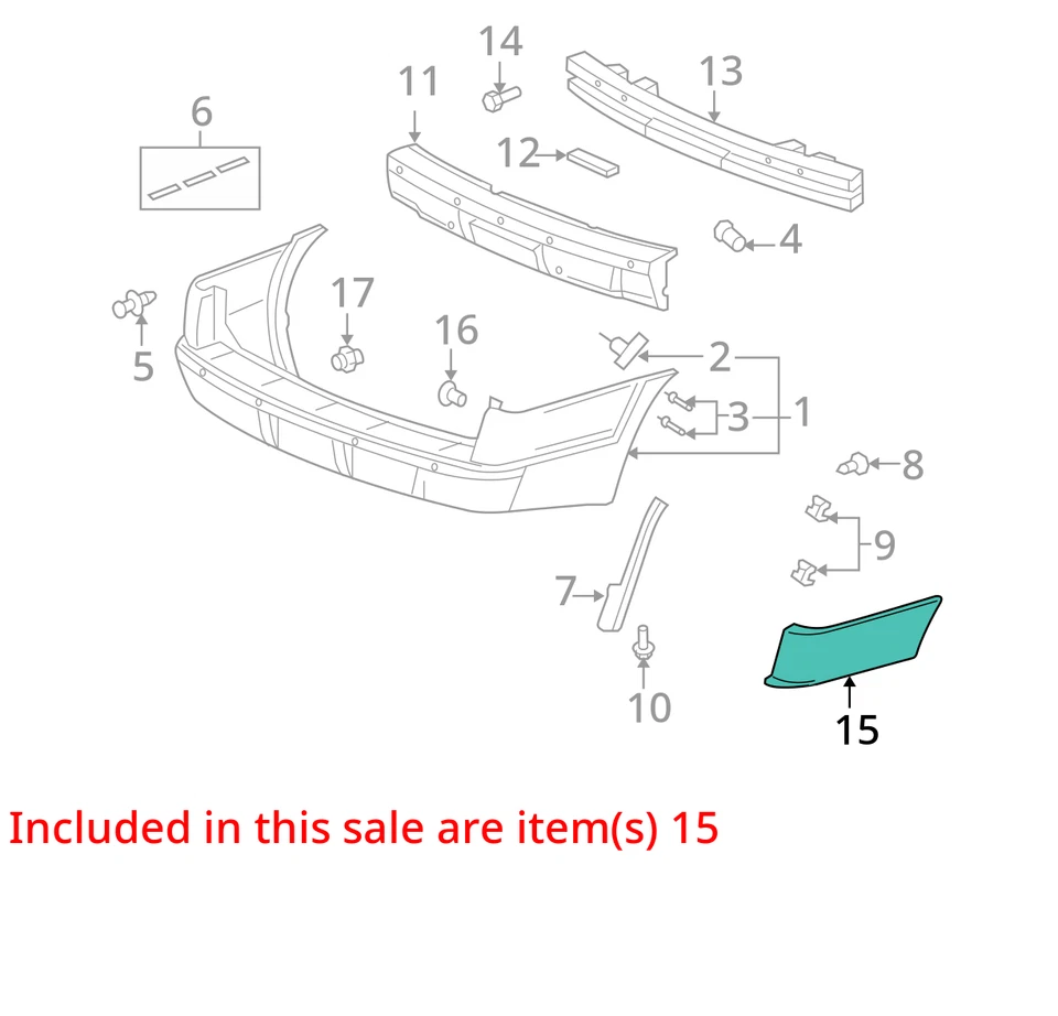 SE ADAPTA A PONTIAC MONTANA MOLDING RR BPR FASCIA UPR 2005-2006 12336008 - NUEVO OEM Foto 2 de 3