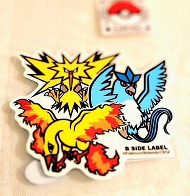 B Side Label Sticker Pokemon Japan Manga / Articuno + Zapdos + Moltres
