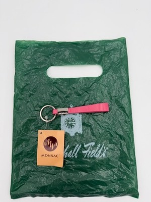 Vintage MONSAC Leather Keychain   New Old Stock w/ Original Tags, Receipt & Bag