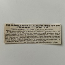 Flower Garden Of Islington Open For All Promenade 1843 London Clipping SAI5-S26
