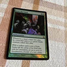 MTG Seed the Land Saviors of Kamigawa Rare Card Foil NM Condition