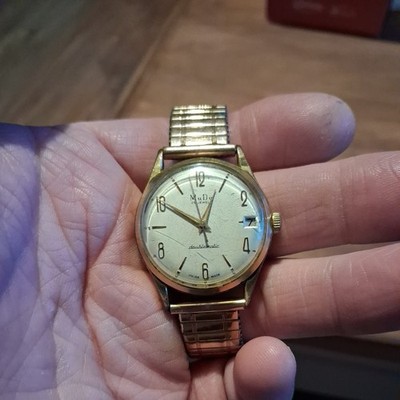 Rolled Gold Stainless Steel 1960's MuDu 25 Jewels Automatic