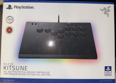 Razer Kitsune All-Button Fighting Stick for PS5 Wired Chroma RGB Black RZ06-0502