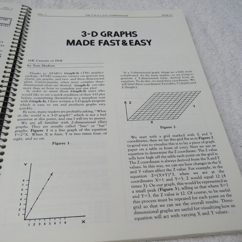The Analog Compendium Atari 400/800 Programming Book 1983 Spiral Bound