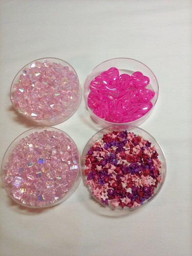 Mixed Lot of Loose Pink Family Beads for Jewlery Making