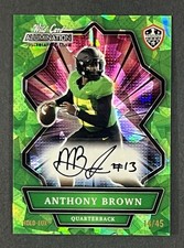 2021-22 Wild Card Alumination NIL ANTHONY BROWN HOLO Green Ice Rookie AUTO /45. rookie card picture