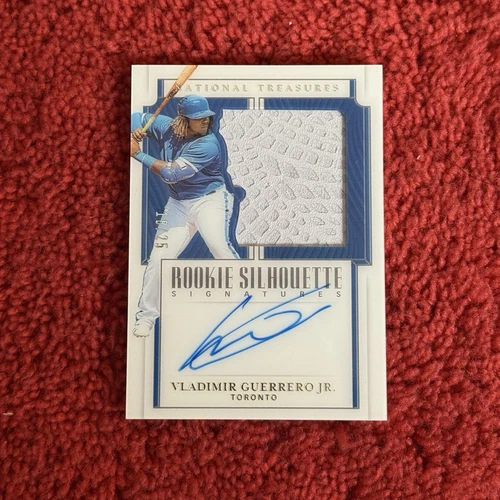 Vladimir Guerrero Jr. 2019 National Treasures Silhouette Rookie Patch Auto 18/25